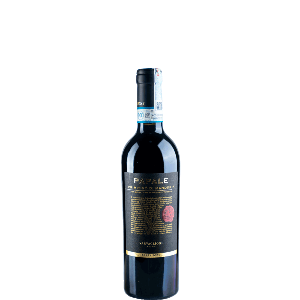 Rượu vang Ý Papale Linea Oro Primitivo di Manduria 375ml nhập khẩu chính hãng, nguyên chai tại Vier Fine Wines